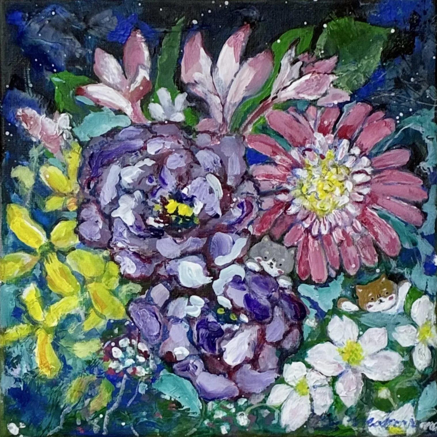 静かに咲く（ままりも）