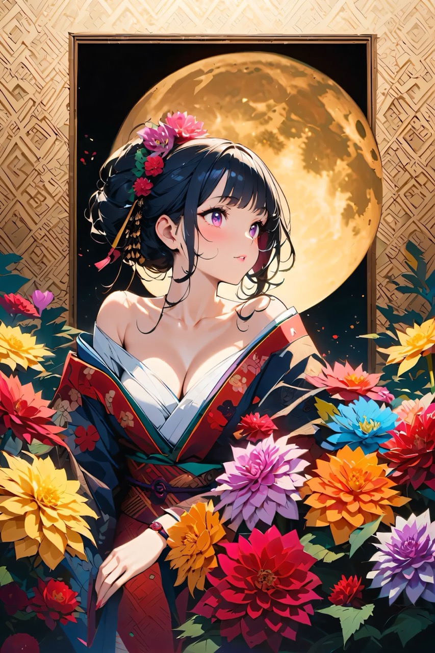 月に思いを馳せる華（haruharu）